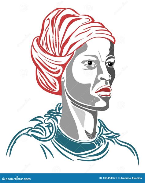 Stylized Portrait of the Jamaican Leader, Nanny of the Maroons. Stock ...