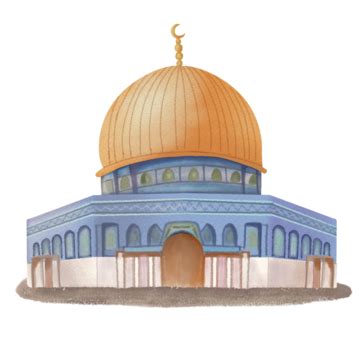 Watercolor Illustration Of The Al Aqsa Mosque Palestine Mosque