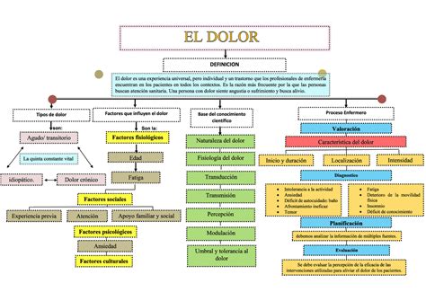 Fisiologia Del Dolor Esquemas Y Mapas Conceptuales De Enfermería Clínica Docsity