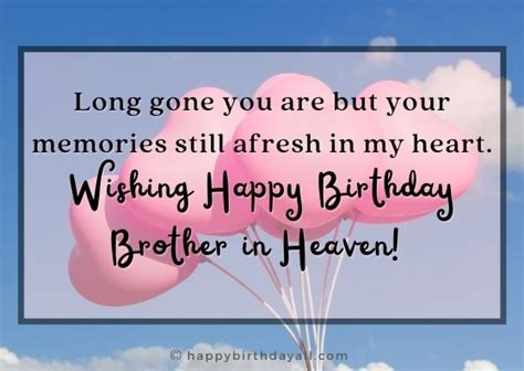 Happy Birthday In Heaven Brother Quotes Wishes Messages