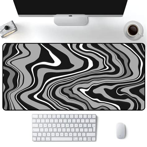 Minimalistic Swirl Desk Mat Japanese Desk Mat Mouse Pad