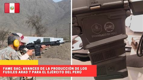 Avances de la producción de los fusiles de asalto ARAD 7 para el