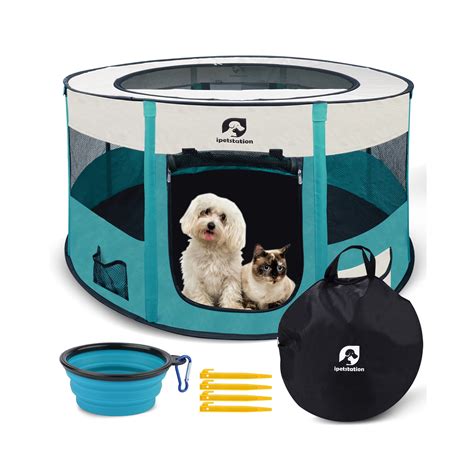 Lakwar 36 Pet Playpen Portable Indooroutdoor With Transport Case