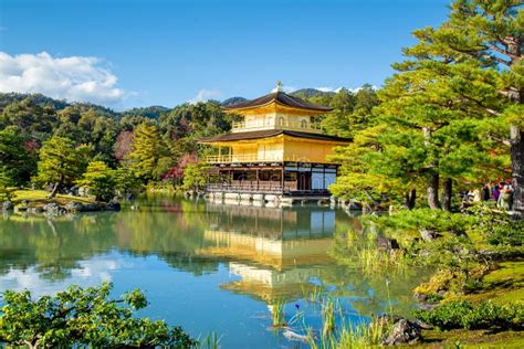 Kyoto Travel To Kinkakuji Temple Or Golden Pavilion Kinkaku Ji Stock