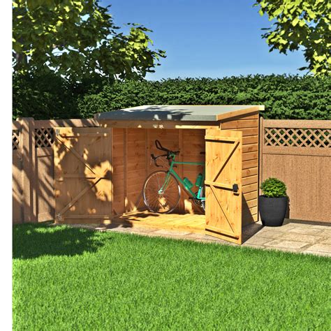 Power 6x2 Pent Wooden Bike Shed Greenhouse Stores