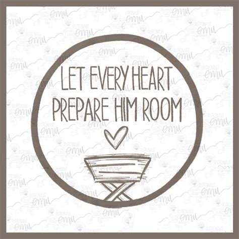 Let Every Heart Prepare Him Room Png File Sublimation File Etsy