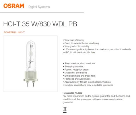 Osram Hci T 35w 830 Wdl Pb G12 Warm White 3000k Kuala Lumpur Kl