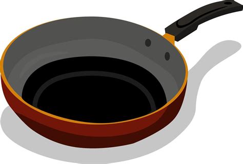 Frying Pan Illustration Vector On White Background Vector