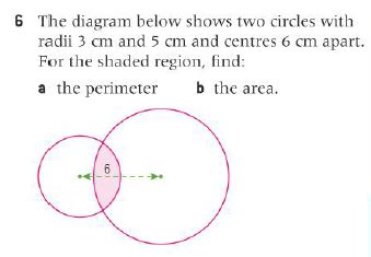 Solved 6 The Diagram Below Shows Two Circles With Radii 3 Cm And 5