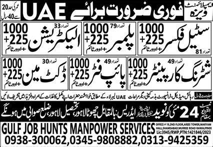 Docket Man Pipe Fitter Jobs 2023 In UAE 2024 Job Advertisement Pakistan