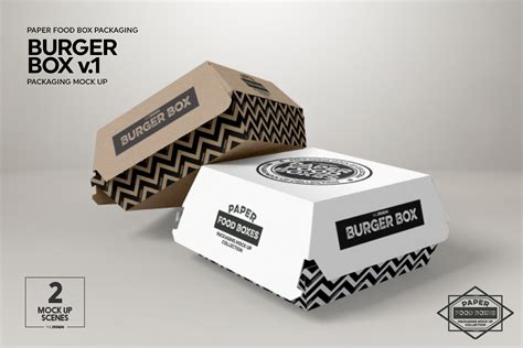 Burger Box Packaging Mock Up V1