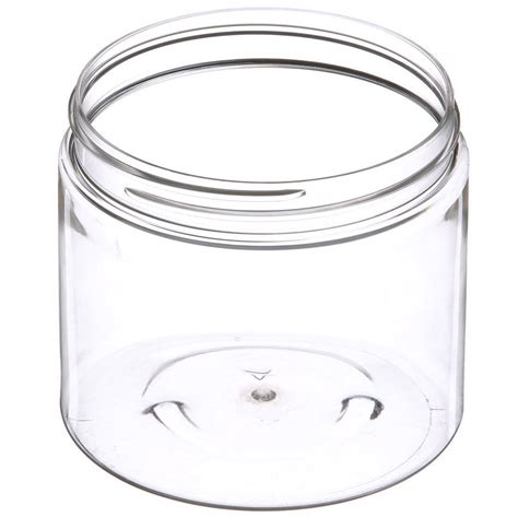 Oz Clear Pet Straight Sided Jar Neck Finish Round Base