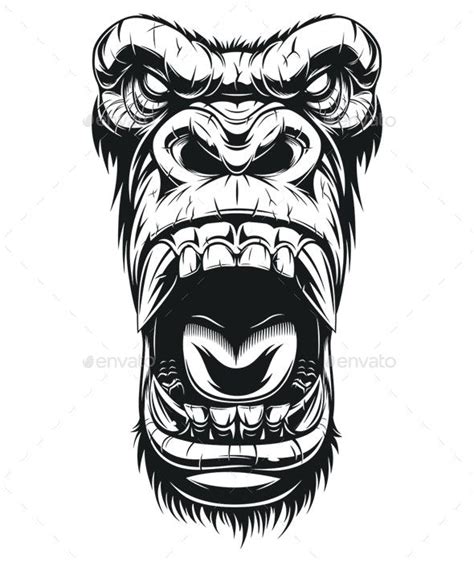 Gorilla Head Gorilla Tattoo Tattoo Design Drawings Gorillas Art