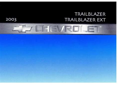 Chevrolet Trailblazer Owners Manual Free Pdf