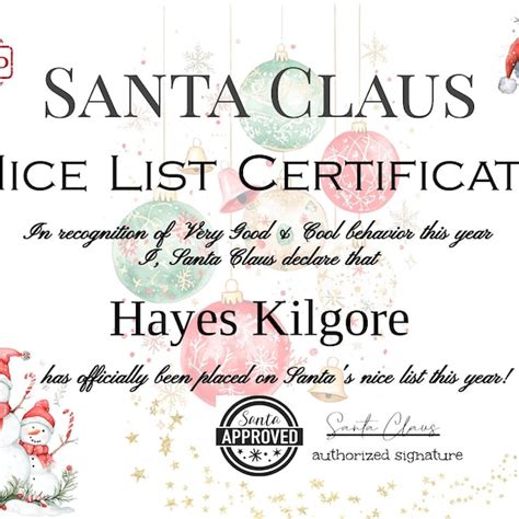 Santa Claus Approved Nice List Stamp Png Official Seal North Pole