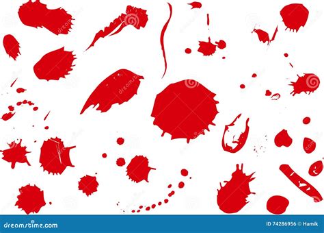 Blood Stains Set Stock Vector Illustration Of Halloween