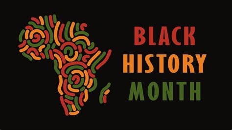 Premium Vector Black History Month Banner With Africa Map Decorative