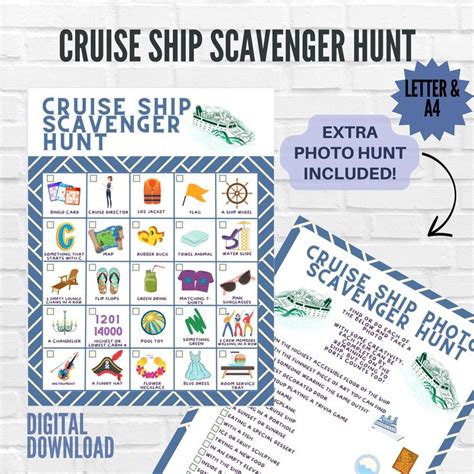 Cruise Scavenger Hunt Cruise Ship Ideas Vacation Printable Vacation