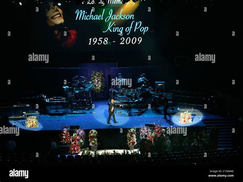 The Stage Is Set Up The Memorial Service For The King Of Pop Michael