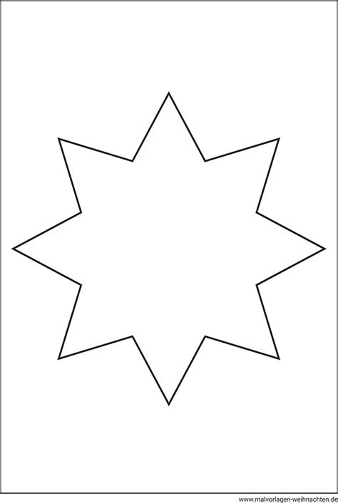 Stern mit 8 Zacken kostenloses Ausmalbild