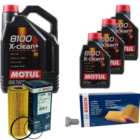 Bosch Inspection Set L Motul X Clean W Pour Audi A