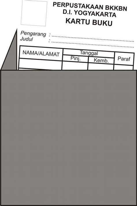 Contoh Kartu Peminjaman Buku Perpustakaan Sd Contoh Kartu Buku Perpustakaan Sekolah Operator