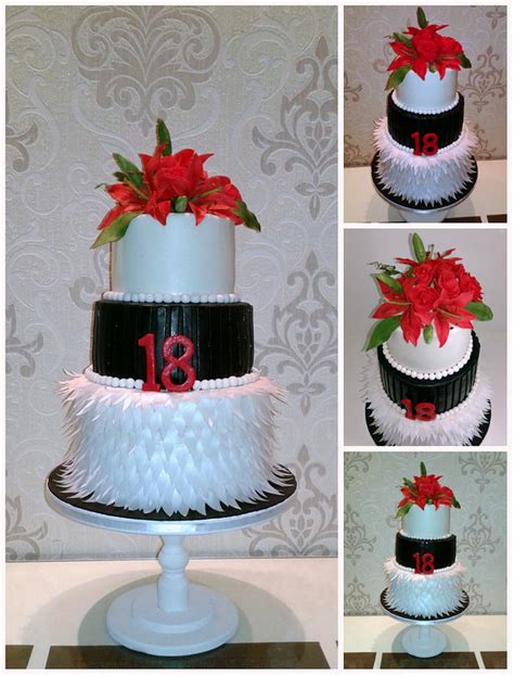 Black And White Cake Decorated Cake By Stefanelli Torte Cakesdecor