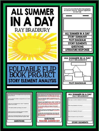 All Summer In A Day By Ray Bradbury Short Story Foldable Flip Book