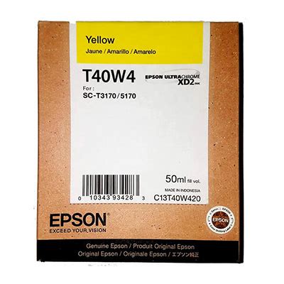 CARTUCHO INKJET EPSON T40W420 ULTRA CHROME SCT3170 AMARILLO