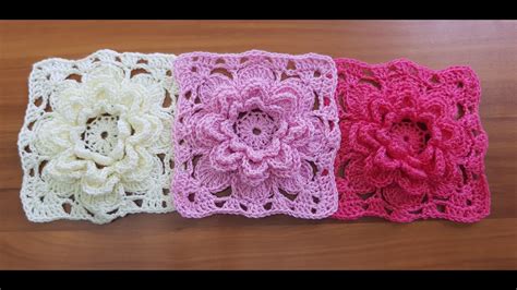 How To Crochet Flower Granny Square Youtube