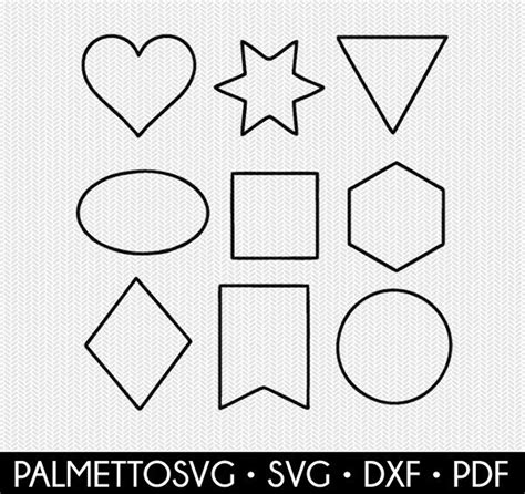 Shapes Outline Svg Shapes Svg Shapes Dxf File Shape Cut Etsy