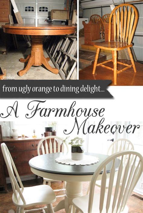 Outdated S Dining Set Gets Farmhouse Makeover By Prodigal Pieces