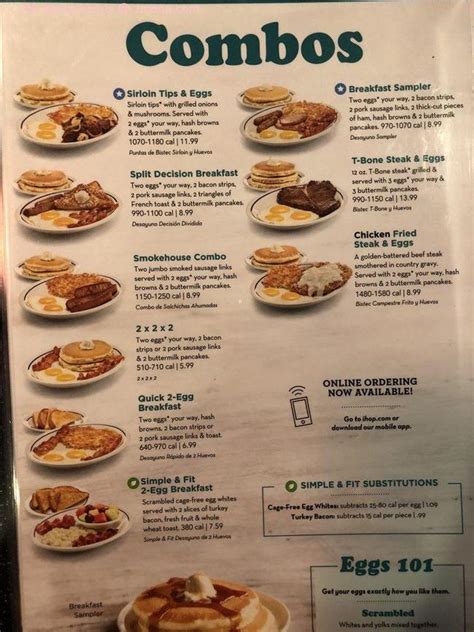 Online Menu of IHOP Restaurant, Weslaco, Texas, 78599 - Zmenu