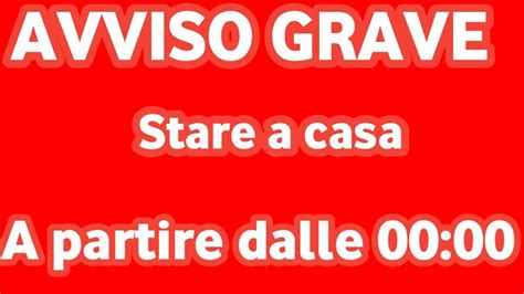 Un Avvertimento Severissimo E Urgente A Tutti Gli Italiani A Partire