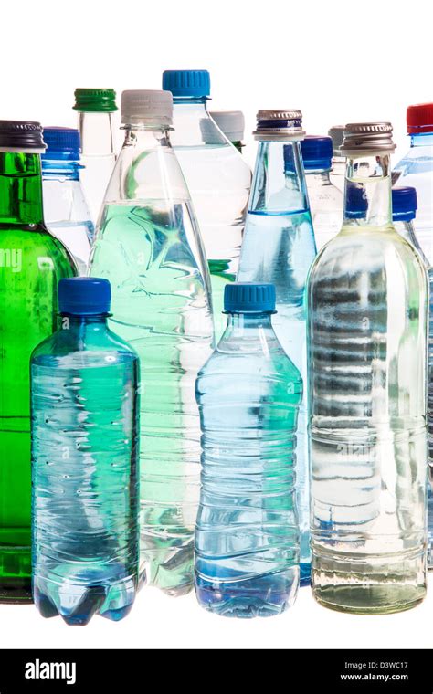 Different types of bottled mineral and table waters Stock Photo - Alamy