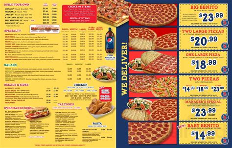 Benitos Pizza Menus In Belleville Michigan United States