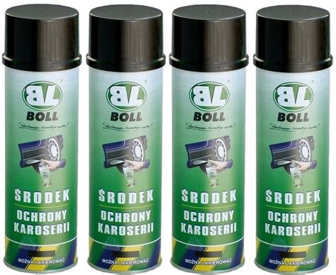 BOLL ŚRODEK OCHRONY KAROSERII SPRAY CZARNY 500ML 4 SZTUKI 001006 za 85