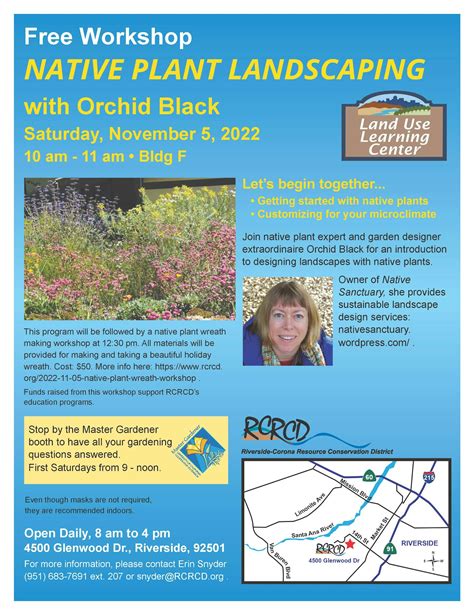 Native Plant Landscaping Workshop Riverside Corona Resource