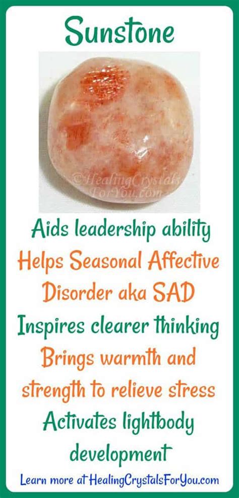 Sunstone Aids Sad Seasonal Affective Disorder