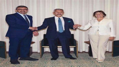 First Ever Trilateral Meeting Between India France And Uae At The