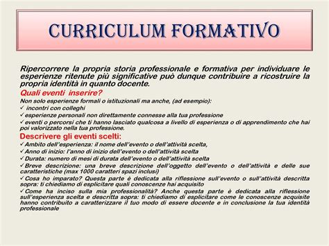 Portfolio Neoassunti Curriculum Formativo Esempio Compilato