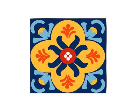 Patr N De Mosaico Azulejos Vector Premium