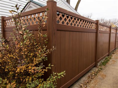 Brown Vinyl Lattice Fence Panels • Fence Ideas Site