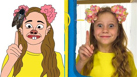 Nastya And Hot Vs Cold Challenge Drawing Meme Like Nastya YouTube