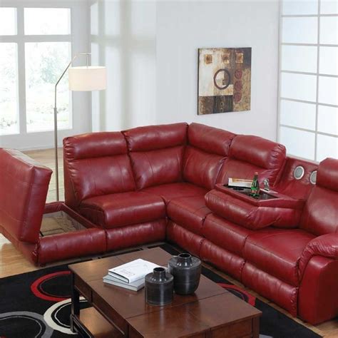 Best Collection Of Red Leather Sectional Sofas With Recliners