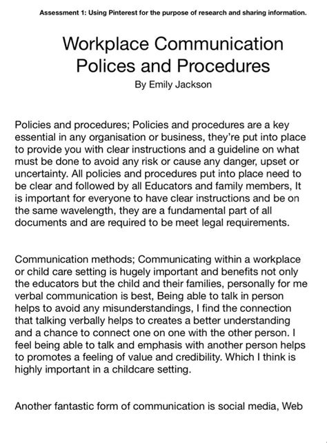 Workplace Communication Policies And Procedures