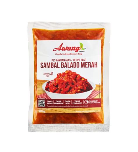 Sambal Balado Merah Recipe Base Paste Awang Brand