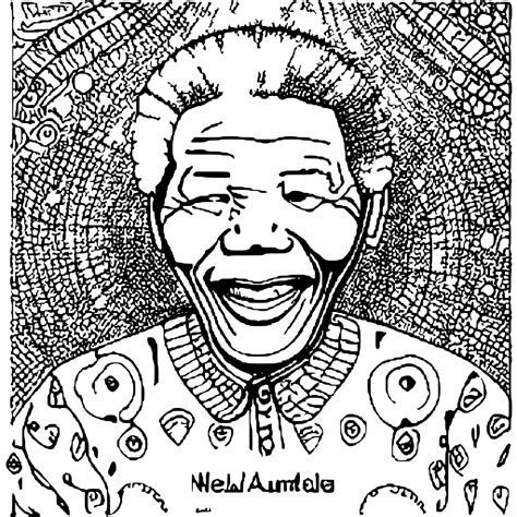 Nelson Mandela Kids Coloring Page · Creative Fabrica