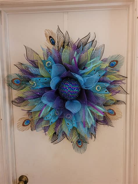 Peacock Wreath Etsy