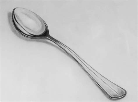 How To Draw A Realistic Spoon Spoon Drawing Realistic